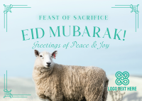 Eid Mubarak Sheep Postcard