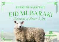 Eid Mubarak Sheep Postcard Image Preview