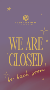 We're Closed Instagram Story