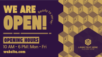 Geometric Open Now Facebook Event Cover