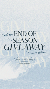 End Season Giveaway Instagram Story