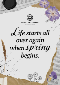 Scrapbook Spring Quote Flyer