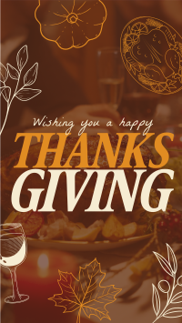 Thanksgiving Typography Greeting Instagram Story Design