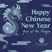 Chinese New Year Dragon  Instagram Post Design
