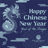 Chinese New Year Dragon  Instagram Post Image Preview