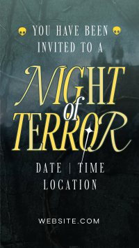 Night of Terror Party Instagram Reel Design