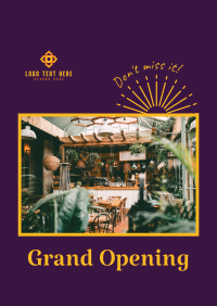 Bistro Grand Opening Poster