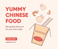 Asian Food Delivery Facebook Post