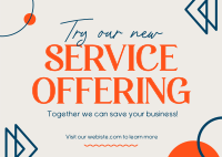 New Service Offer Postcard