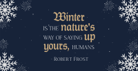 Winter Quote Snowflakes Facebook Ad