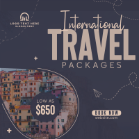 Travelling International Instagram Post Design