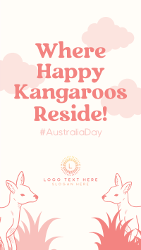 Fun Kangaroo Australia Day Facebook Story