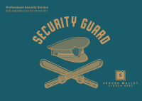 Security Hat and Baton Postcard Image Preview