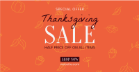 Thanksgiving Line Art Sale Facebook Ad