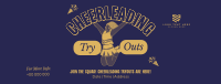 Cheerleading Tryouts Announcement Facebook Cover Image Preview