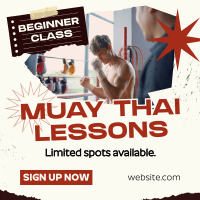 Muay Thai Lessons Instagram Post