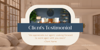 Clean Real Estate Testimonial Twitter Post