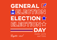 US General Election Day Postcard example 1