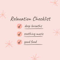 Relaxation Checklist Instagram Post