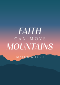 Faith Move Mountains Poster