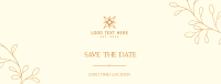 Save the Date Leaves Facebook Cover Design