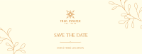 Save the Date Leaves Facebook Cover Image Preview