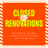 Minimalist Closed for Renovations Instagram Post Image Preview