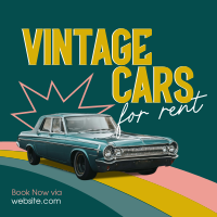Vintage Car Rental Instagram Post
