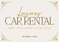 Luxury Car for Rent Postcard