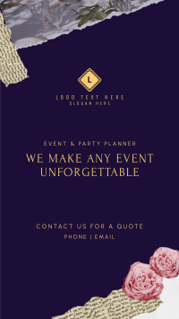 Event and Party Planner Scrapbook Facebook Story