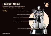 Espresso Maker Postcard Design