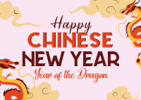 Chinese New Year Dragon Postcard Design