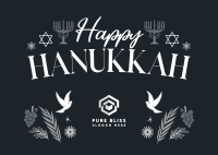 Hanukkah Menorah Postcard Image Preview