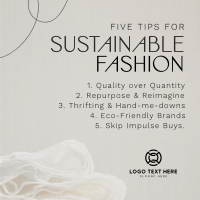 Chic Sustainable Fashion Tips Instagram Post
