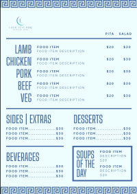 Food Menu example 2