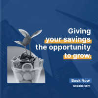 Grow Your Savings Linkedin Post Design