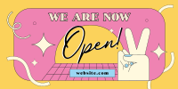 We Are Now Open Twitter Post