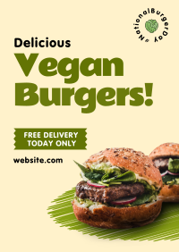 Vegan Burgers Poster Design