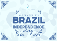 Brazil Independence Patterns Postcard