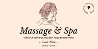 Cosmetics Spa Massage Twitter Post Design