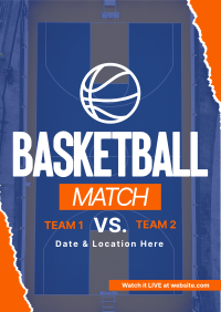 Upcoming Basketball Match Flyer