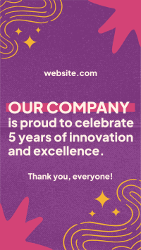 Quirky Company Anniversary Facebook Story