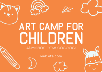 Art Camp for Kids Postcard Image Preview