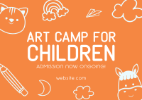Art Camp for Kids Postcard