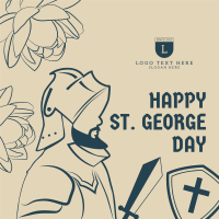 Saint George Knight Instagram Post Design