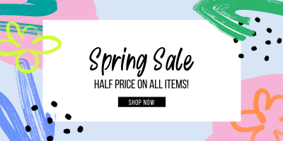 Colorful Spring Sale Twitter Post Image Preview