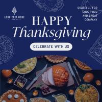 Thanksgiving Greeting Modern Instagram Post Design