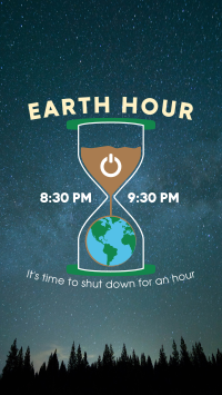 Earth Hour Glass Facebook Story