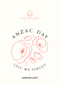 Anzac Day Minimalist Flyer