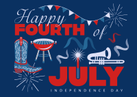 Fourth Of July Postcard example 2